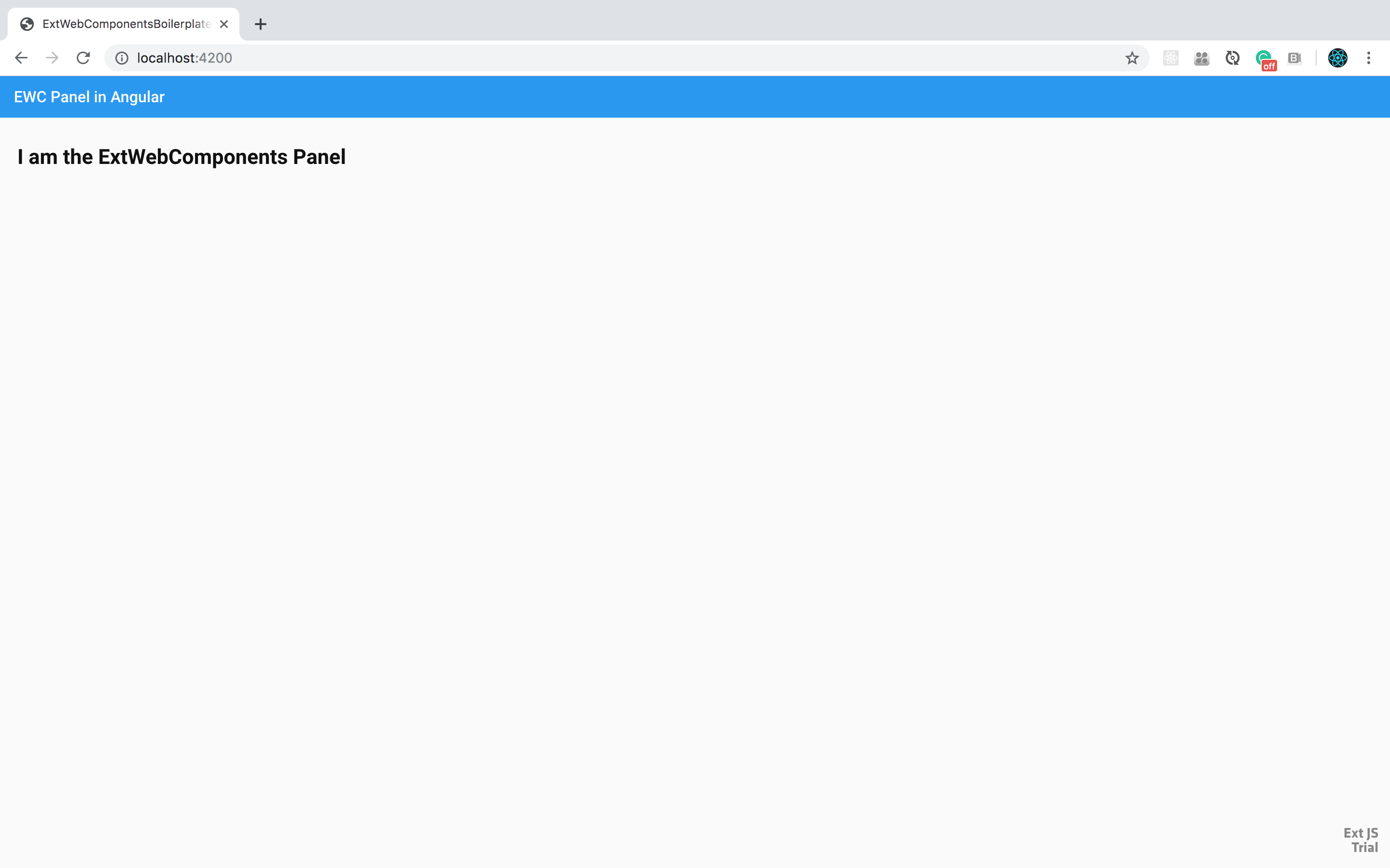 Angular with ExtWebComponents