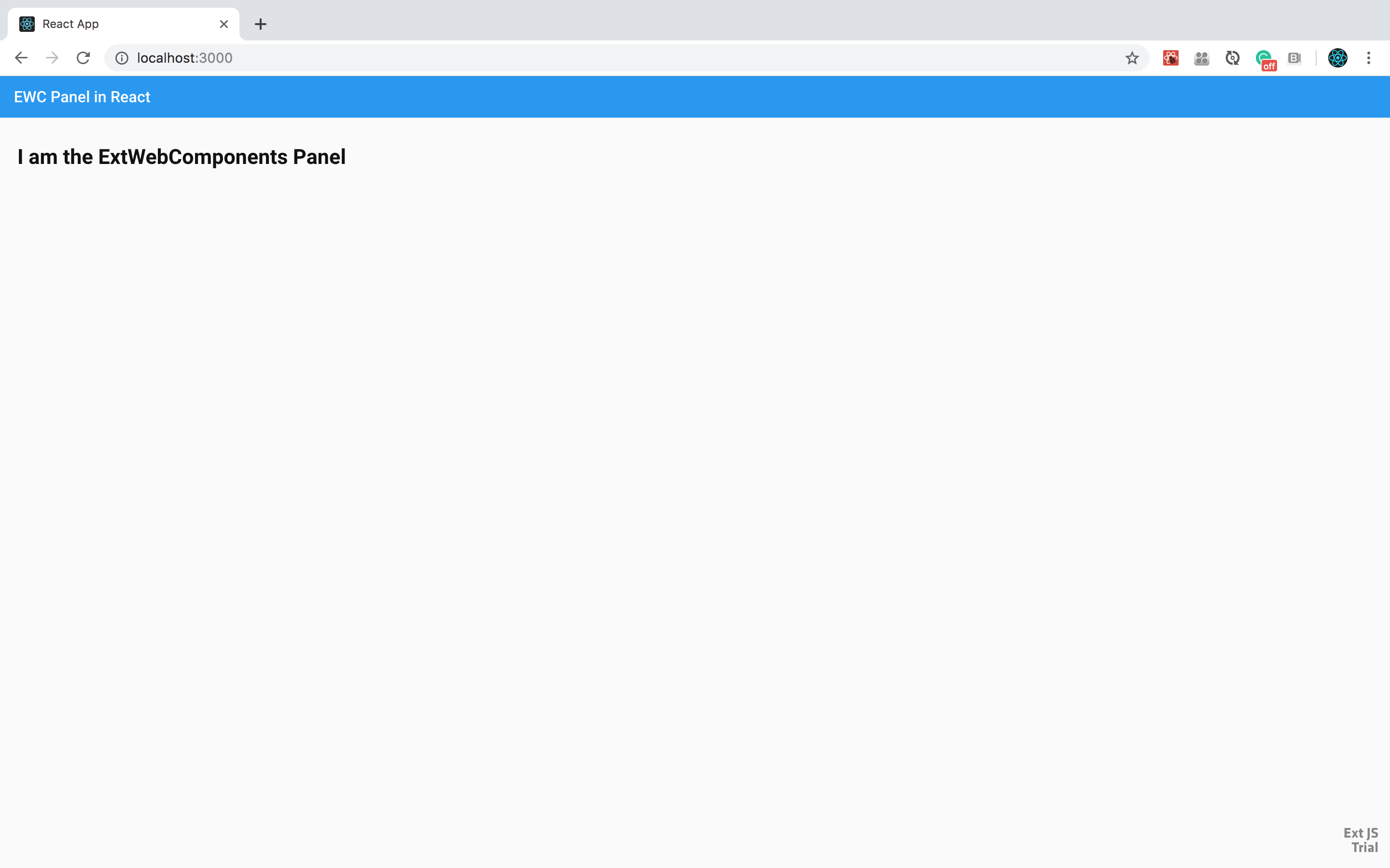 React with ExtWebComponents