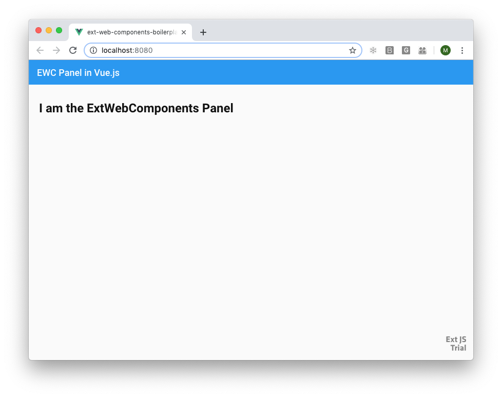 Vue.js with ExtWebComponents
