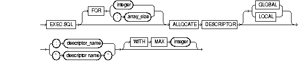 ALLOCATE DESCRIPTOR ALLOCATE DESCRIPTOR