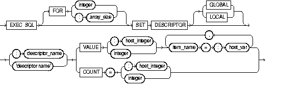 SET DESCRIPTOR SET DESCRIPTOR