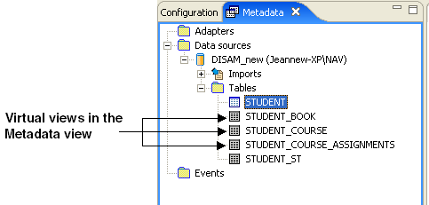 Icon used in Oracle Studio to indicate a virtual table Icon used in Oracle Studio to indicate a virtual table